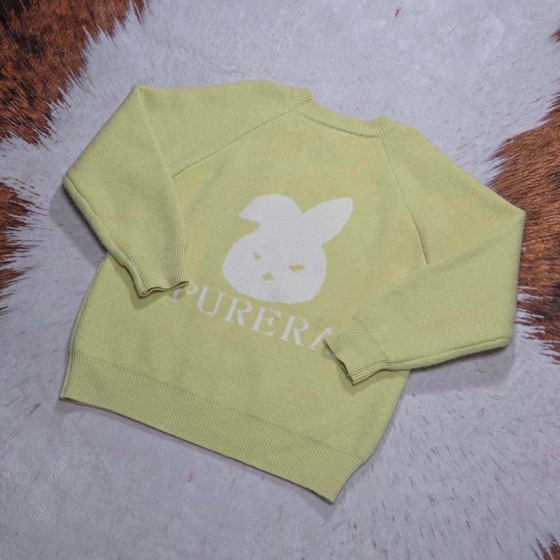 P레터링 레몬 옐로우 라운드 니트 상품이미지4