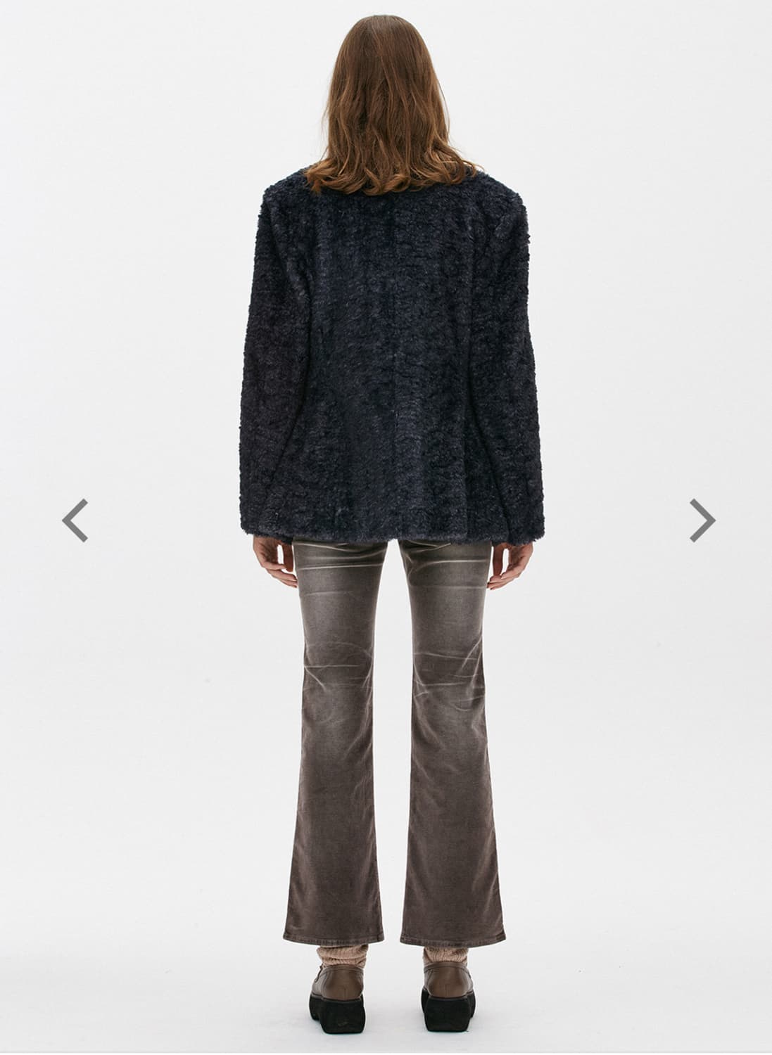 더오픈프로덕트 테일러 퍼 자켓 네이비 상품이미지4