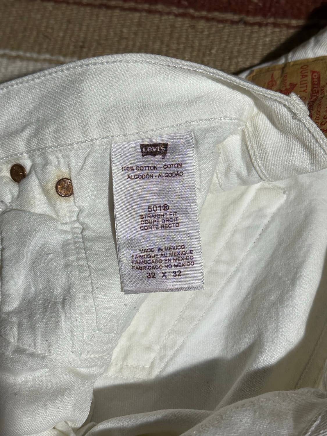 [리바이스] •Levi’s 501 White Denim 상품이미지6