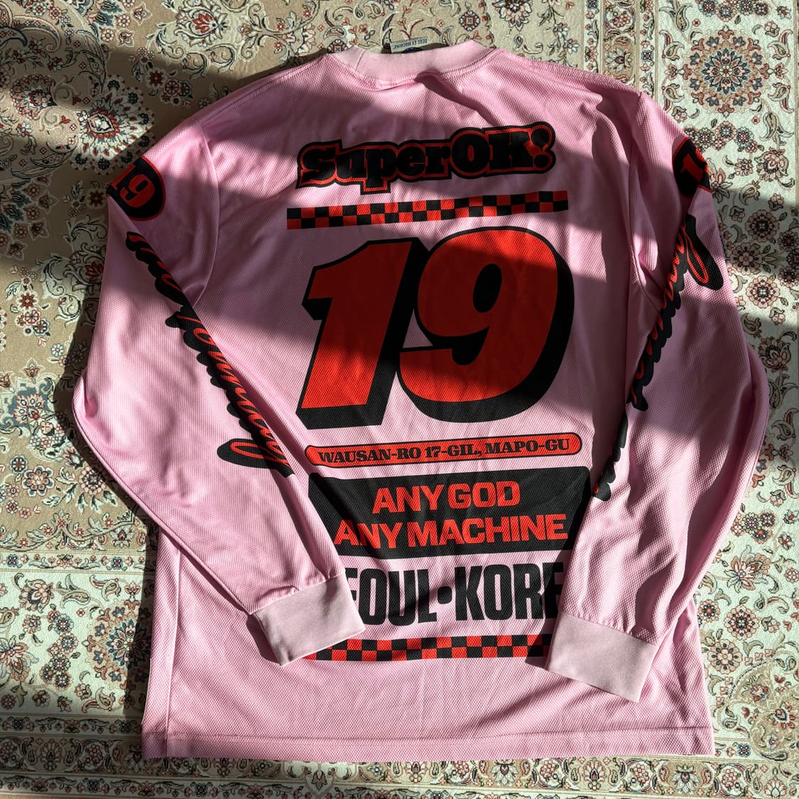 데우스 엑스 마키나 핑크 롱슬리브 티셔츠 XL 상품이미지3