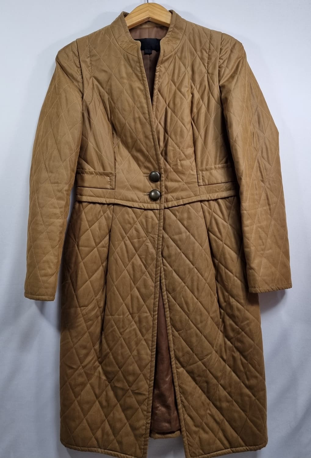 S ) 질스튜어트 브라운 퀼팅 롱 자켓 상품이미지1