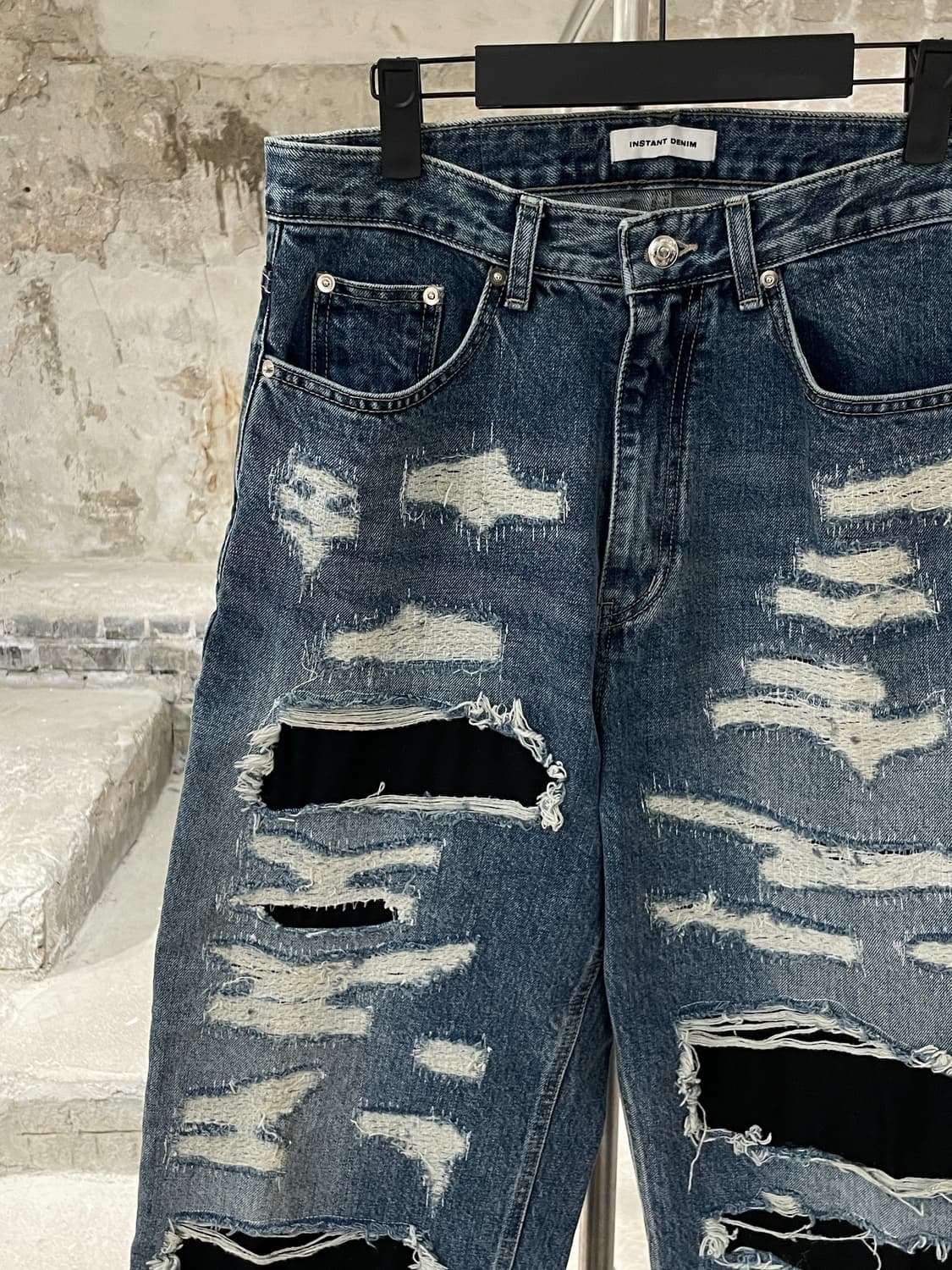 브랜디드 히시토모 중청 디스트로이드 데님 팬츠 상품이미지2