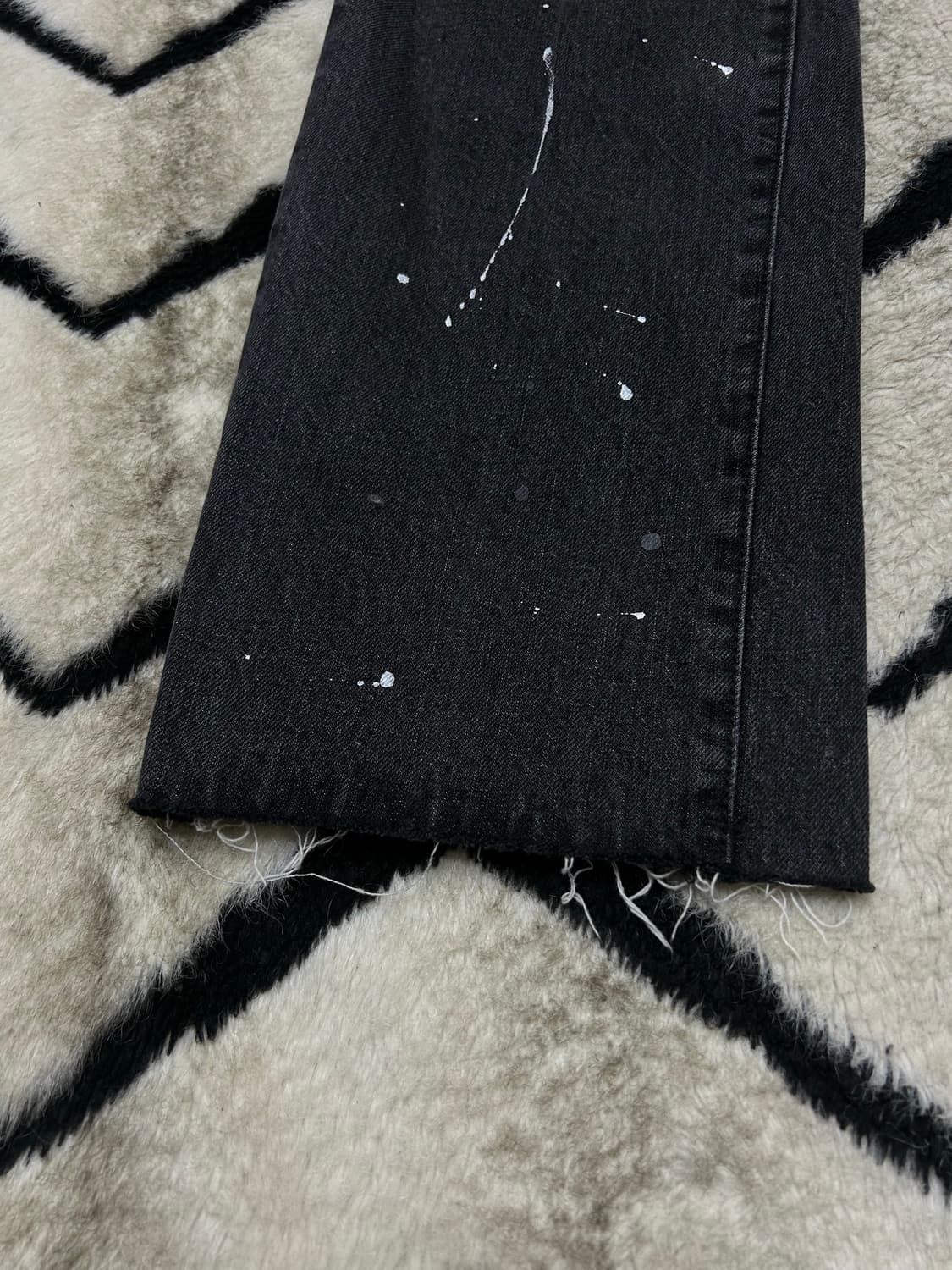 [32]토니웩 페인팅 Ankle 데님팬츠/흑청 상품이미지3