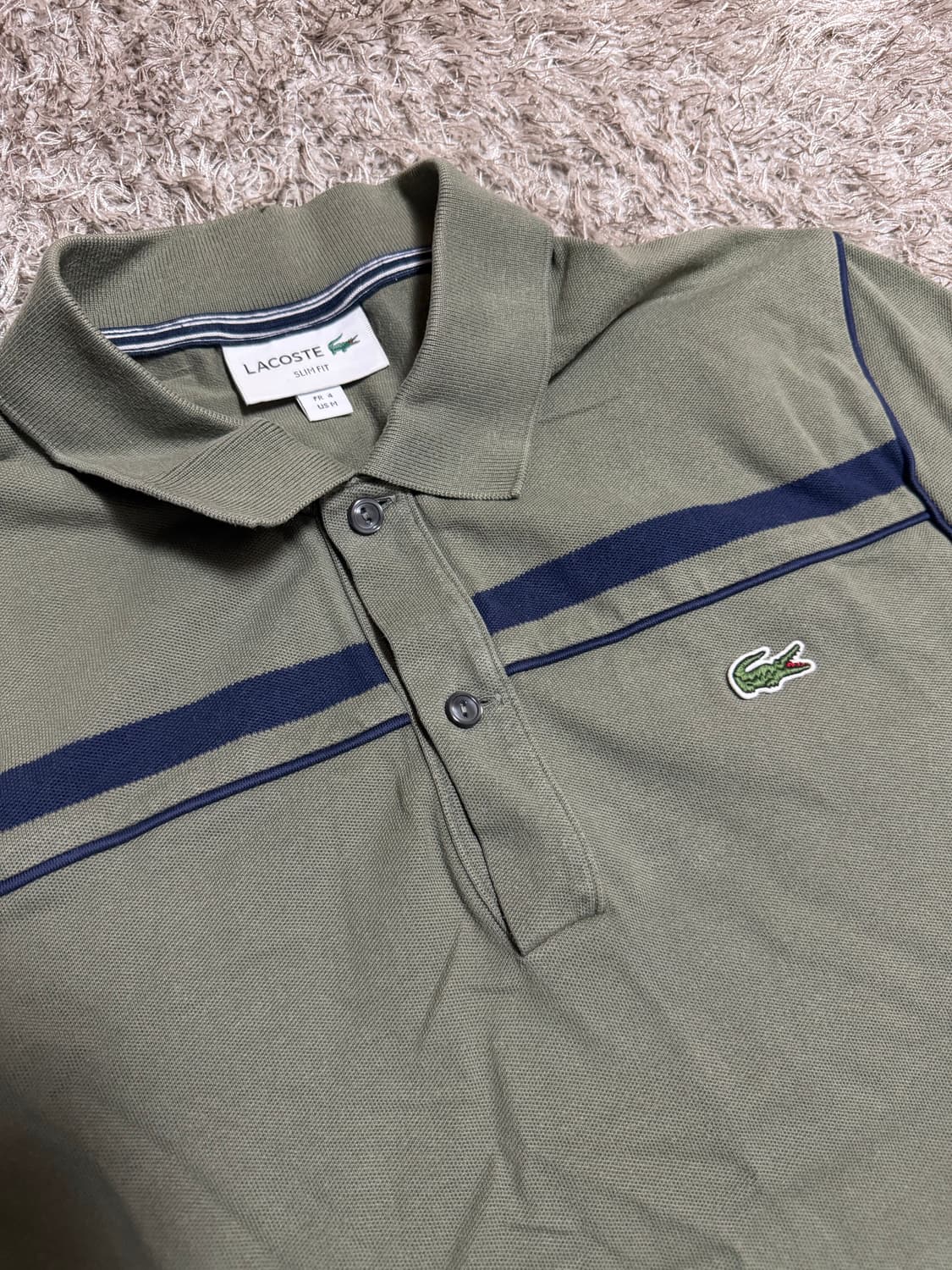 [4] 라코스테 슬림핏 반팔 카라티 상품이미지1