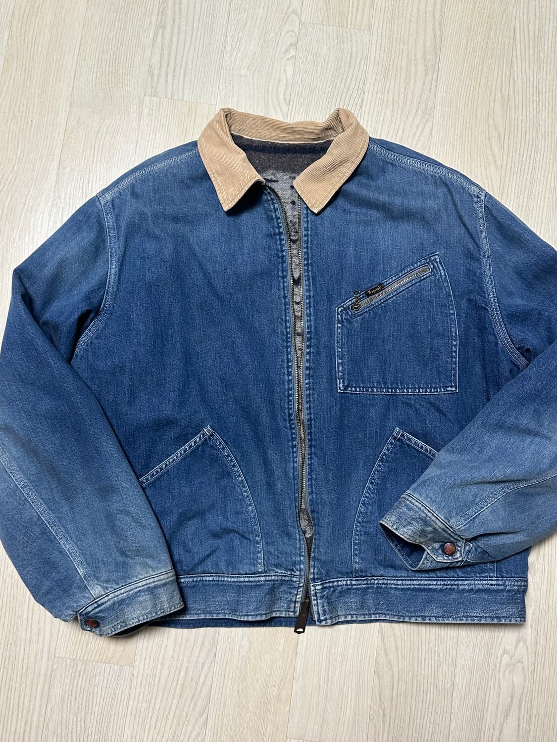 [3사이즈/2회착] 캐피탈 본 라이닝 리버시블 집업 데님자켓 상품이미지2