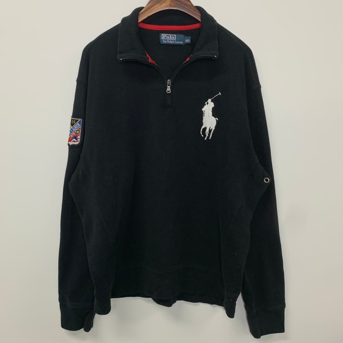 폴로 랄프로렌 빅포니 블랙 반집업 니트 상품이미지2