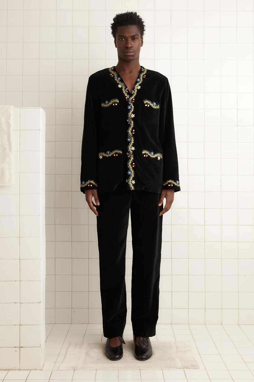 BODE ALPINEFLOWER JACKET (BLACK MULTI) 상품이미지9