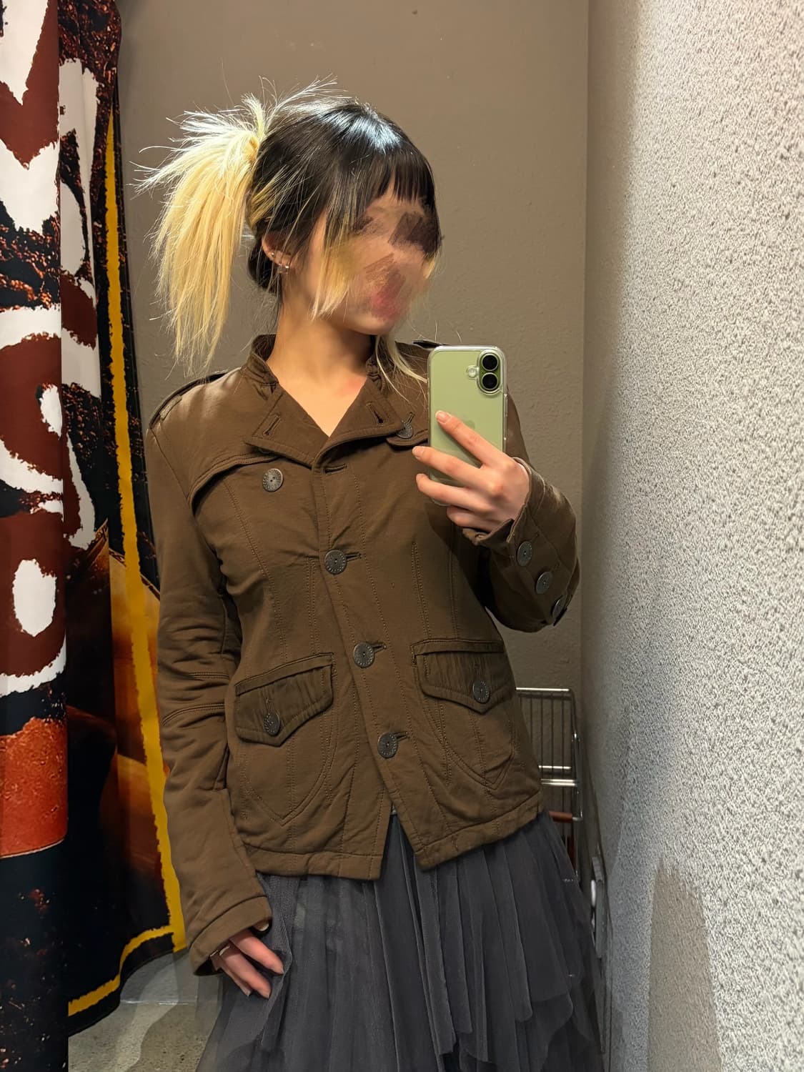 빈티지 사선 버튼 자켓 상품이미지4