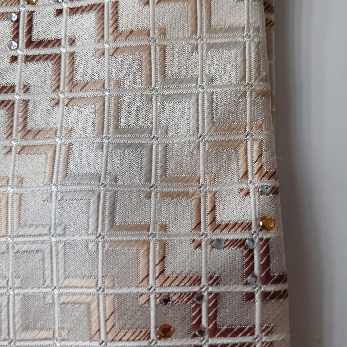 니나리치 실크 브라운 기하 패턴 넥타이 9.1cm A등급 A19877 상품이미지10