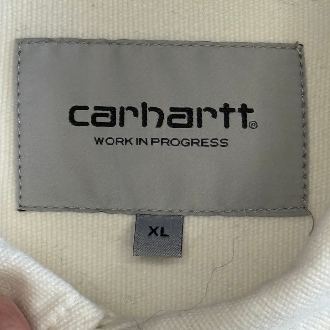 XL 칼하트 WIP 화이트 코튼 워크 셔츠 상품이미지4
