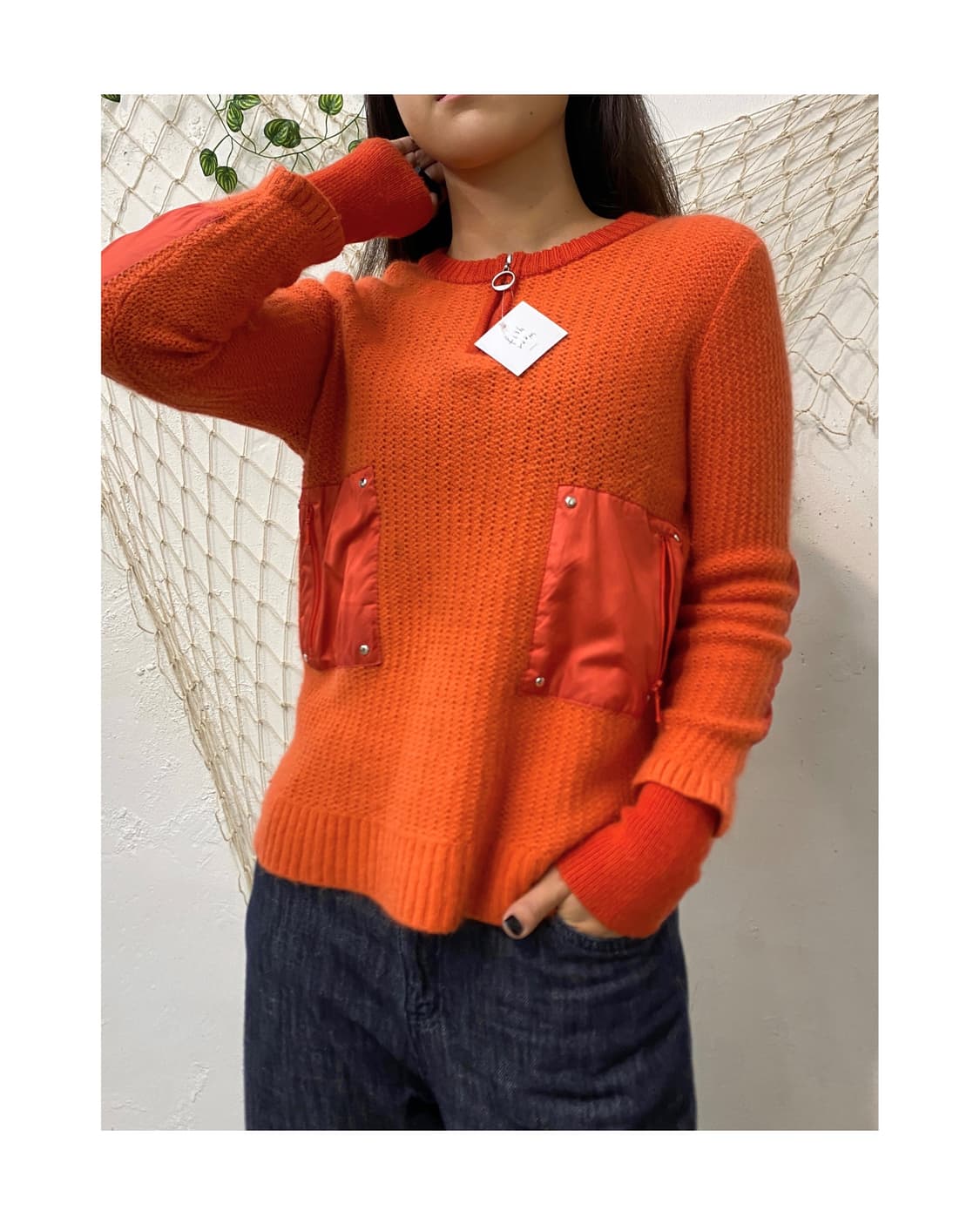 랑방 포켓 디테일 니트 상품이미지2