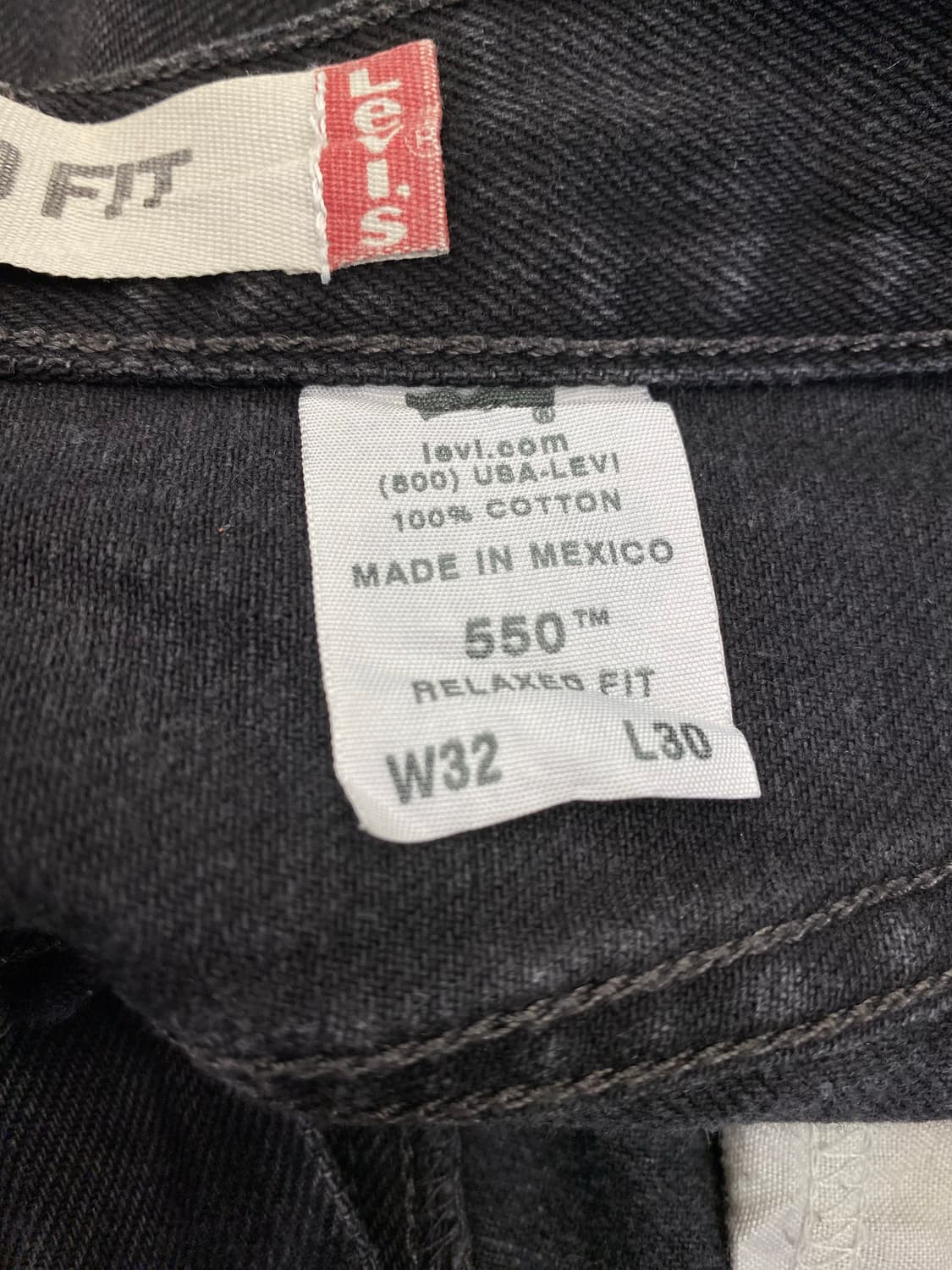 00s Levis 리바이스 550 흑청 데님팬츠 상품이미지9