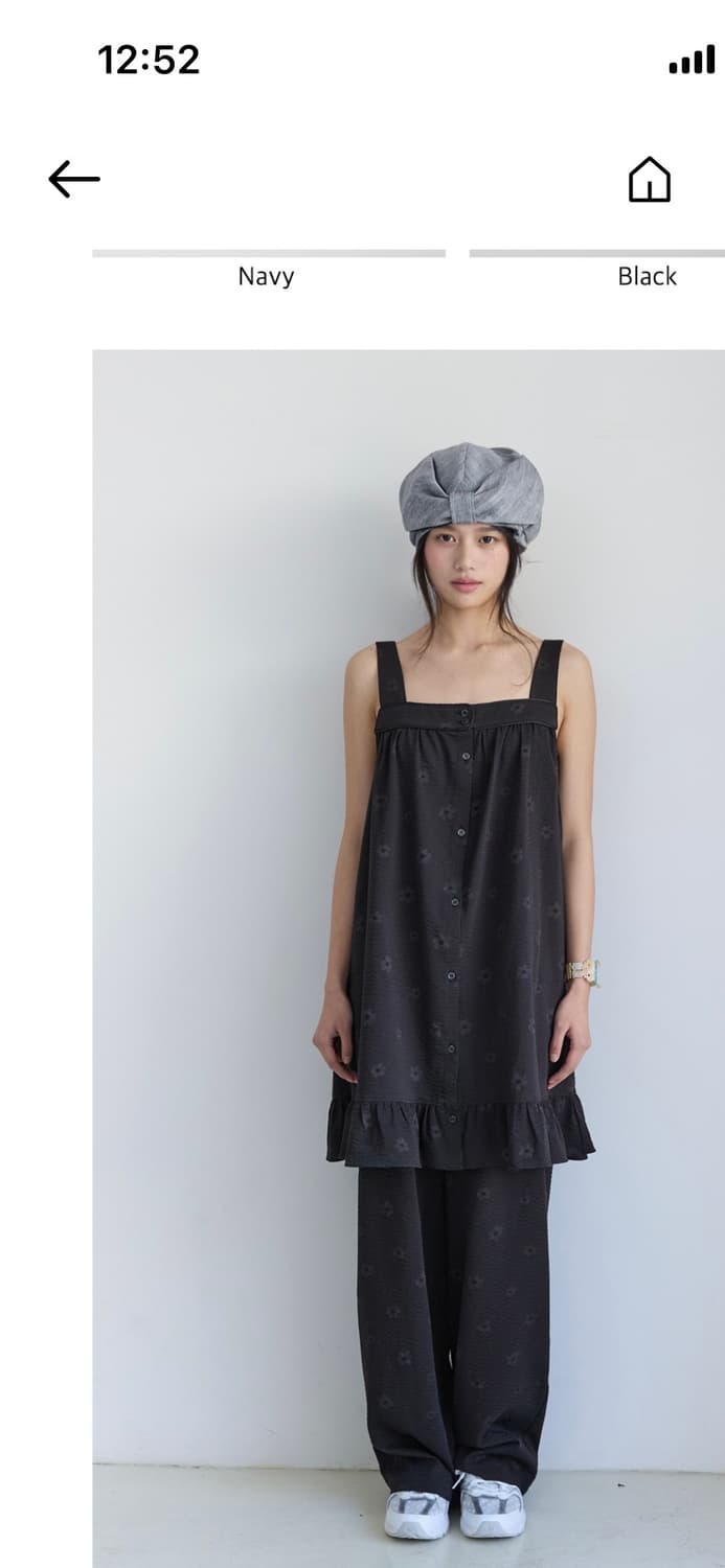 호쿠스포쿠스 데이지 서커 드레스 블랙 새제품 택0 상품이미지2