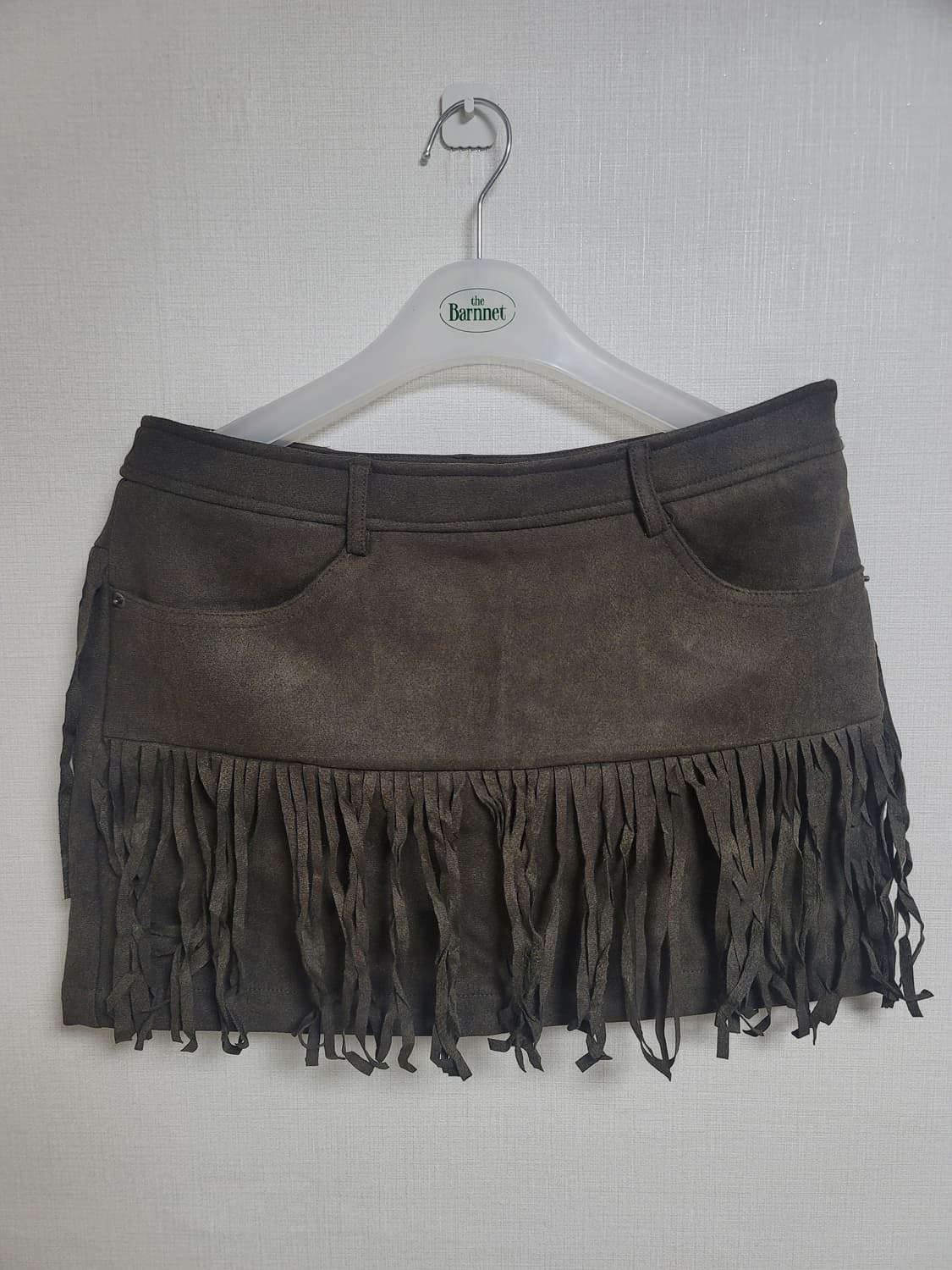 ORDINARY HOLIDAY 스웨이드 프린지 미니 스커트 상품이미지4