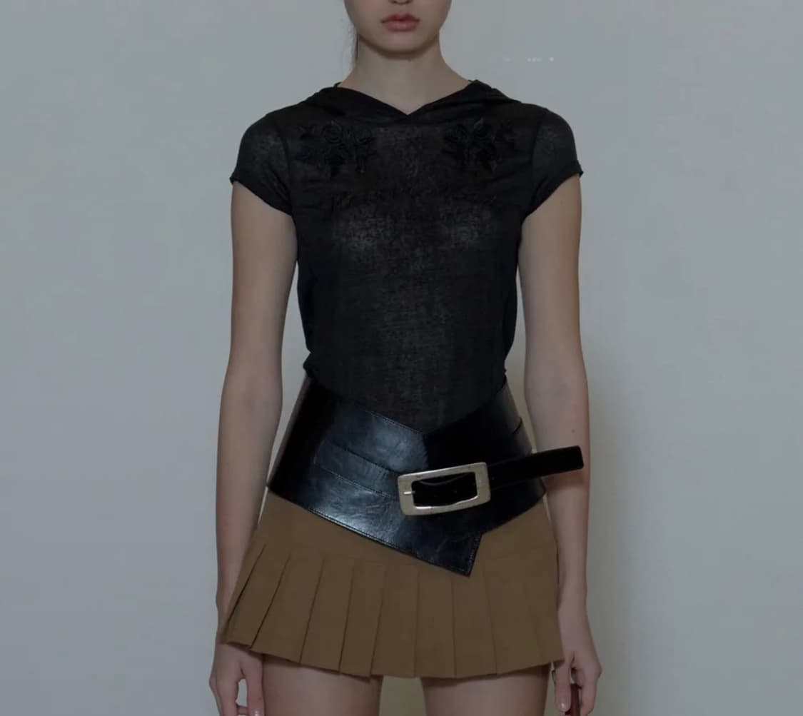 스컬프터 시스루 후드티 블랙 M 상품이미지1