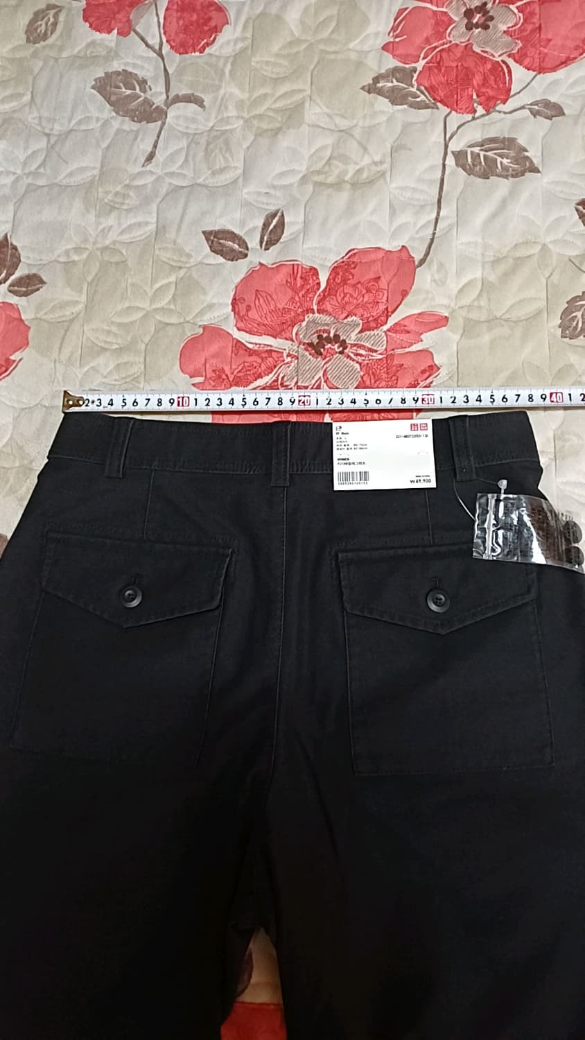 유니클로 미사용 와이드블랙팬츠 29인치 기장95 상품이미지7
