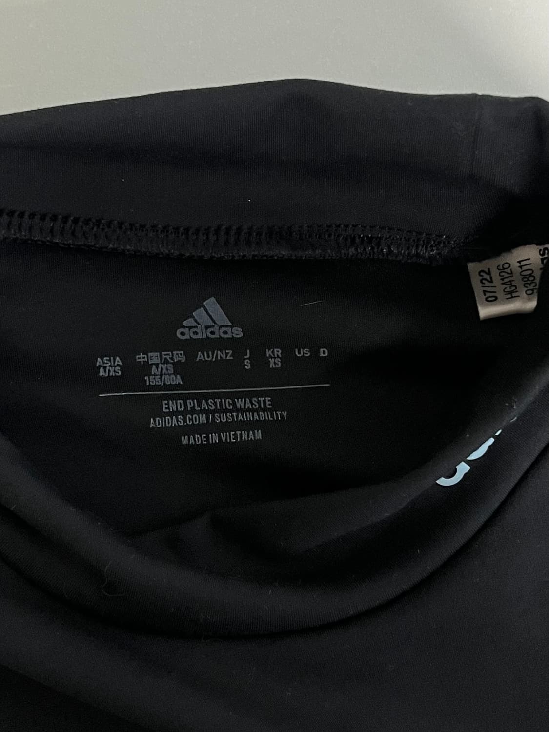 XS) 아디다스 베이스 레이어 긴팔 티셔츠 블랙 상품이미지4