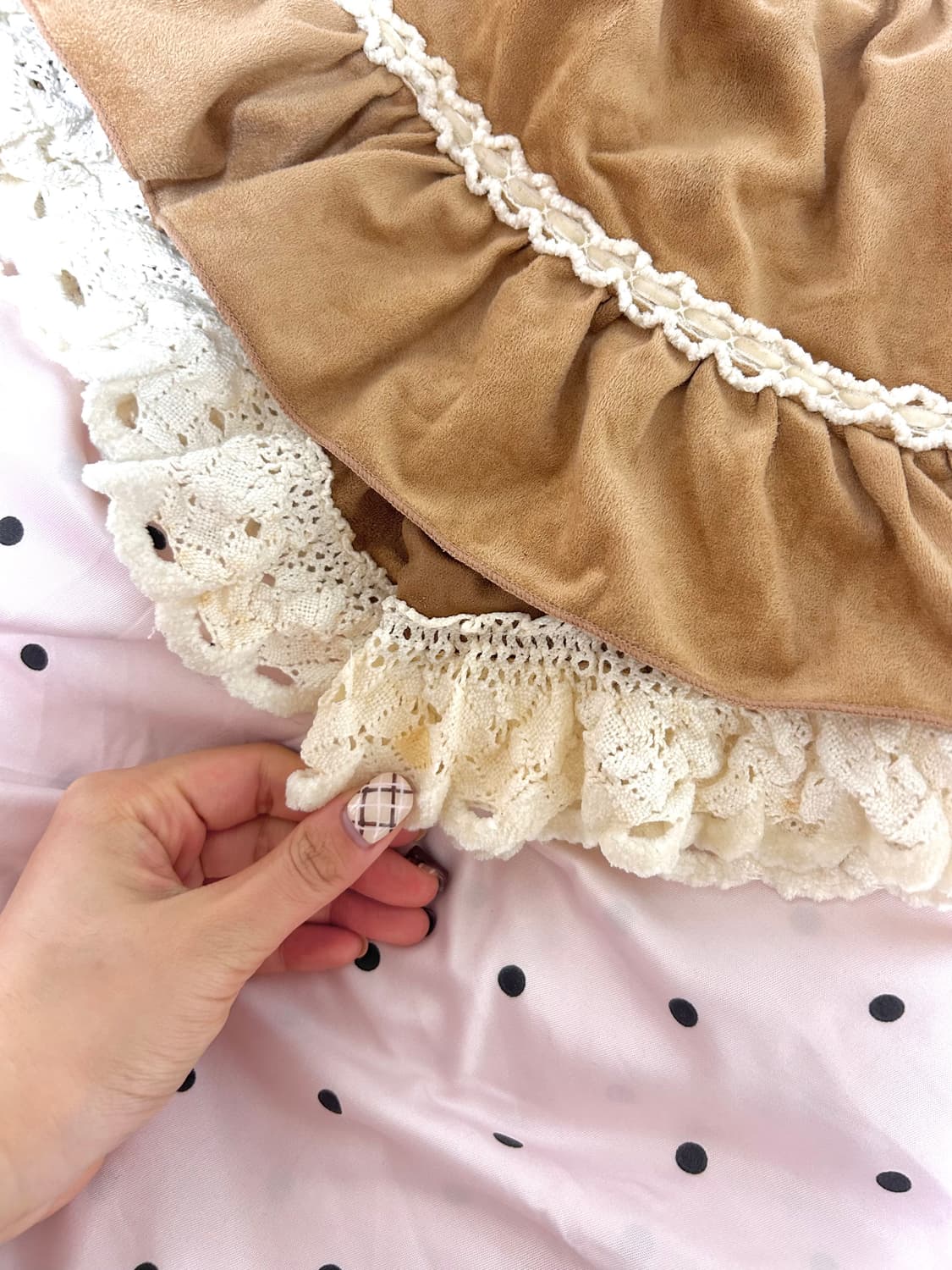 (교/판) 리즈리사 라떼갸루 리본 큐롯 스커트팬츠 상품이미지5