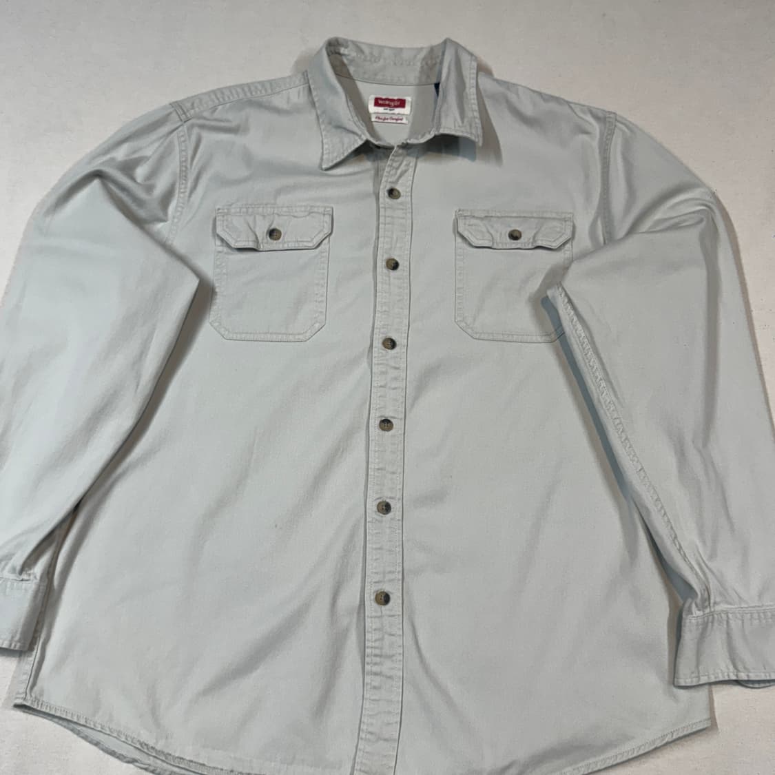 XL) Wrangler 랭글러 투포켓 워크웨어 코튼 셔츠 크림 베이지 상품이미지2