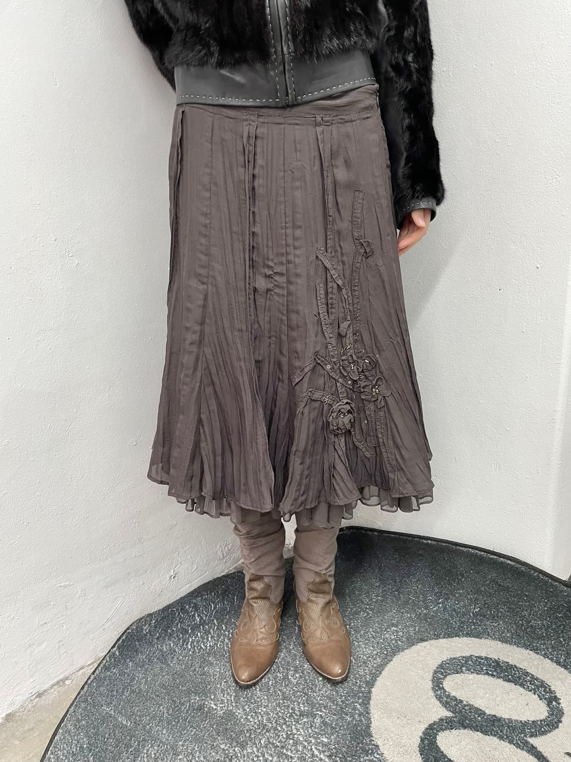 페어리 플리츠 디테일 스커트 상품이미지3