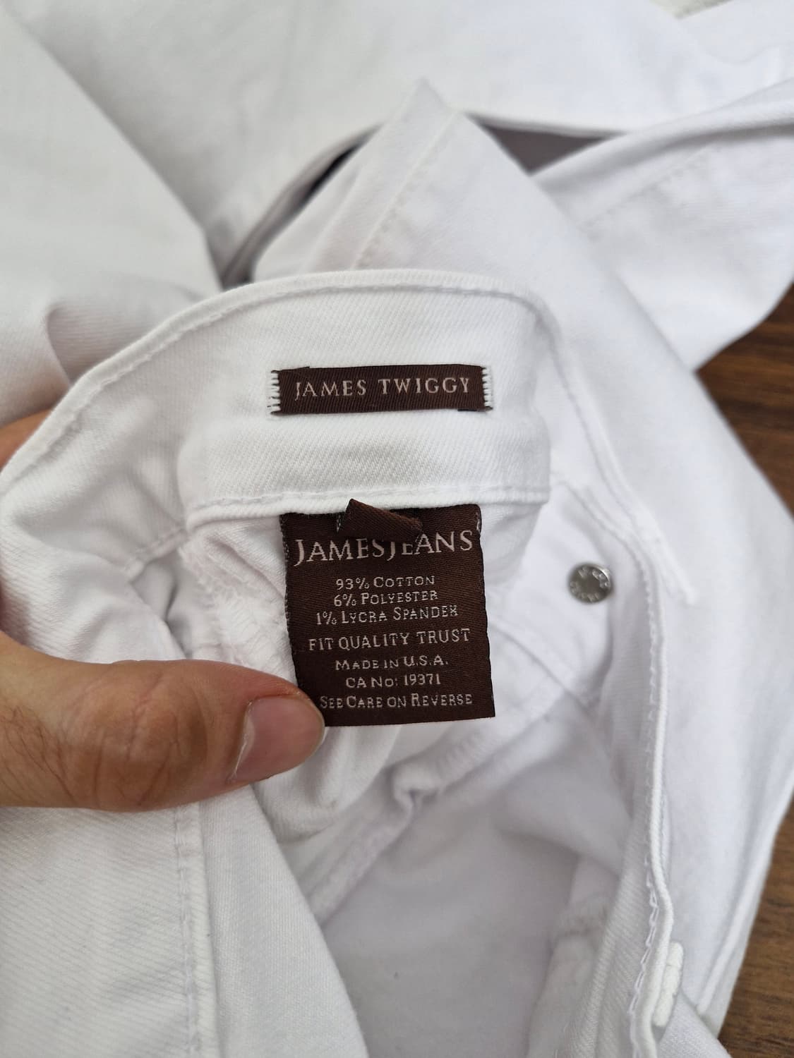 [24] 제임스진 화이트 데님 바지 상품이미지5