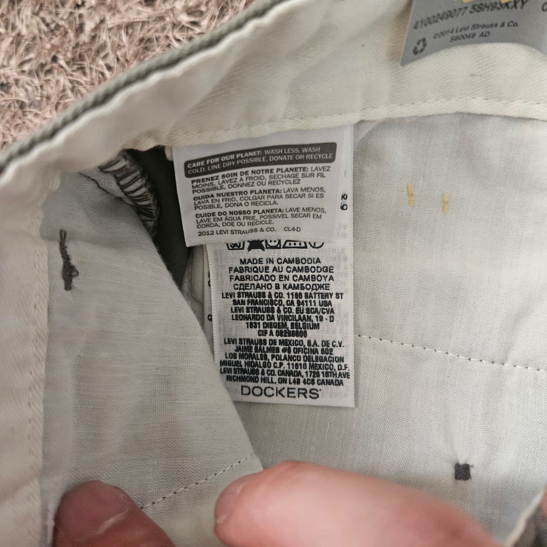 (새상품)DOCKERS in USA 코튼 시그니쳐 자수 반바지 34 상품이미지6