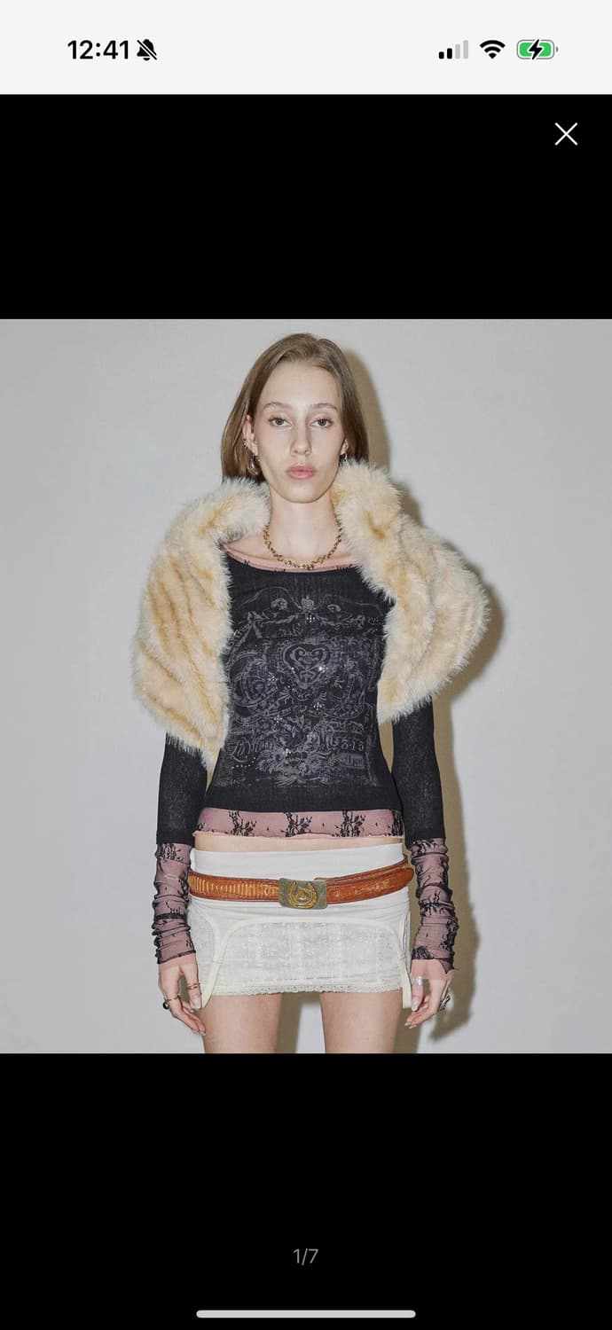 스컬프터 Triple Lace Layered Tee Black M 상품이미지1