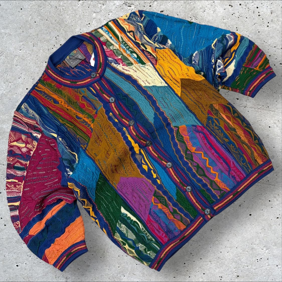 [M] COOGI 쿠지 빈티지 컬러풀 니트 가디건 B581 상품이미지1