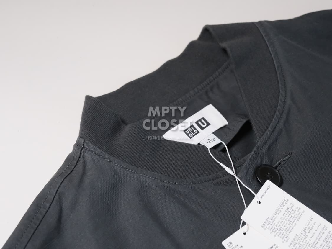 [L] 유니클로 U 립 블루종 다크 그레이 상품이미지5