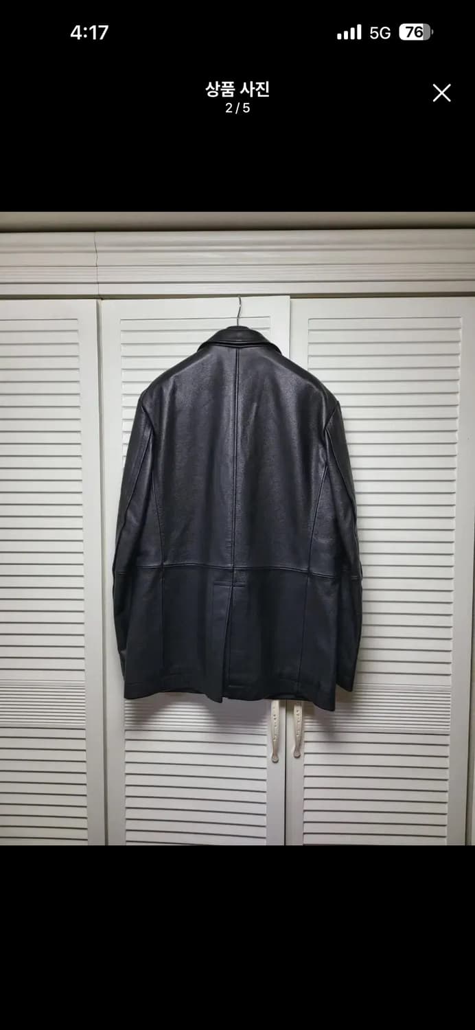 L)유니섹스 대디 클래식 레더 자켓 상품이미지4
