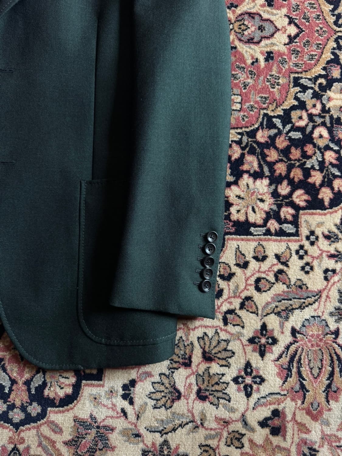 GUCCI 구찌 모헤어 딥그린 테일러드 자켓 슬림100 상품이미지8