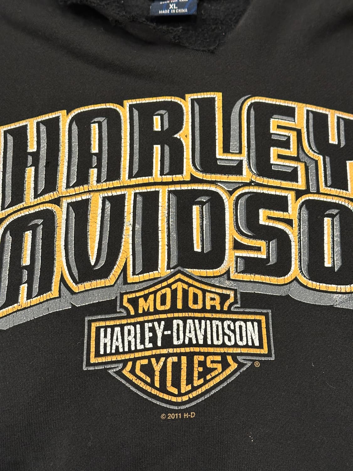 할리데이비슨 디스트레스드 후드티 XL 상품이미지6