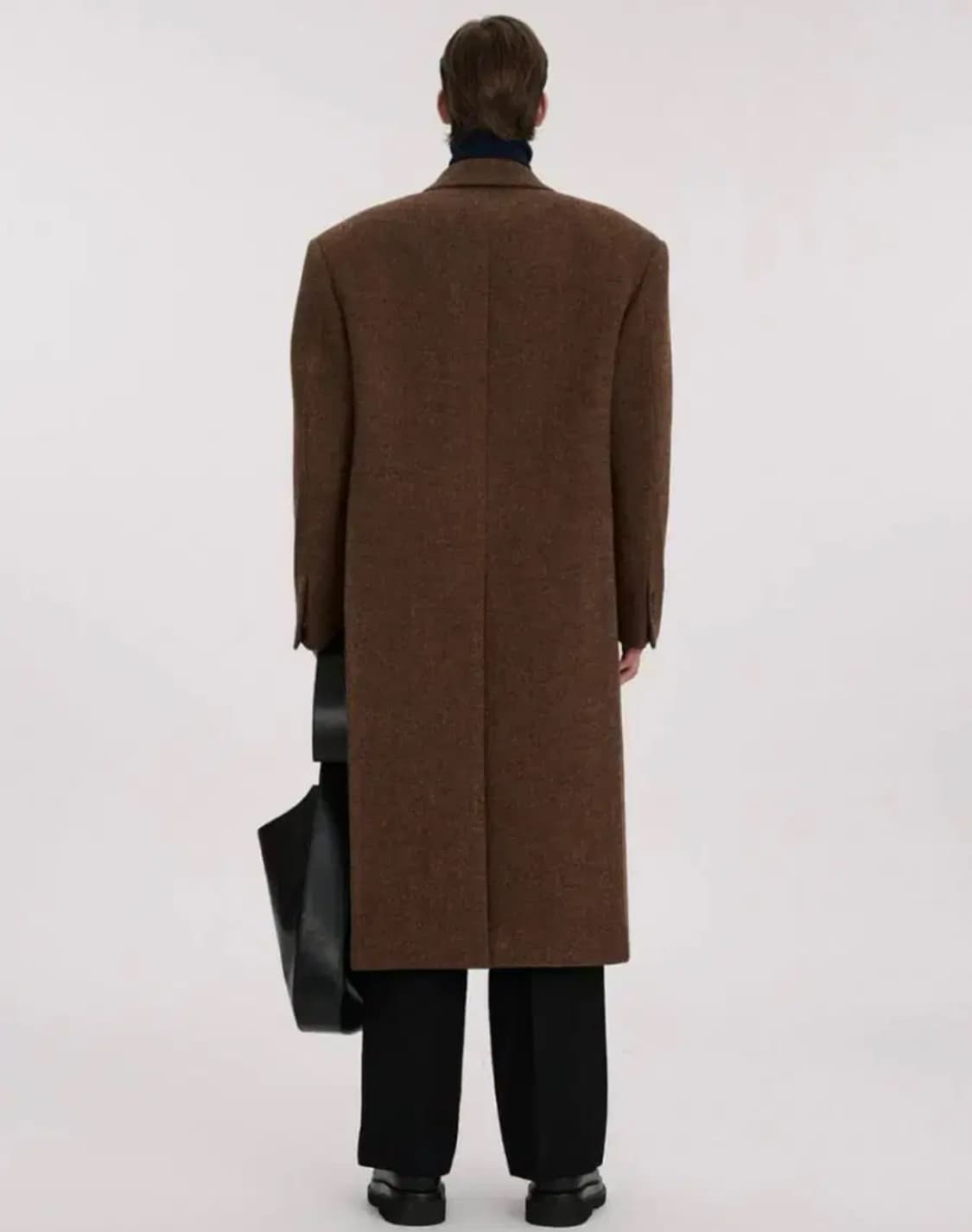 [L] 렉토 베를린 펠트 오버사이즈 싱글 코트 브라운 상품이미지4