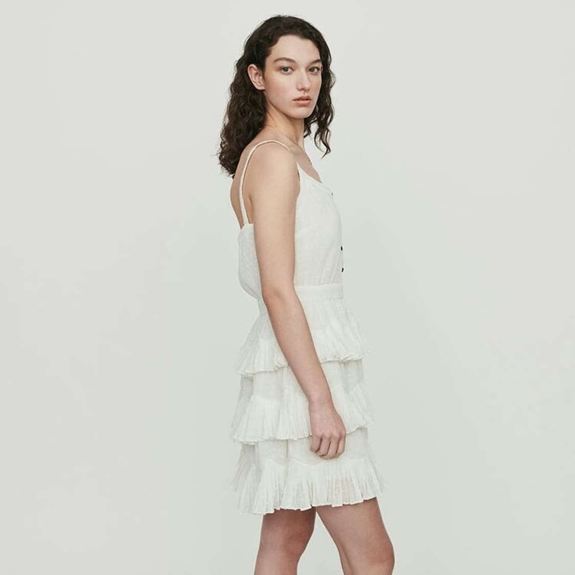 마쥬 화이트 러플 원피스 상품이미지4