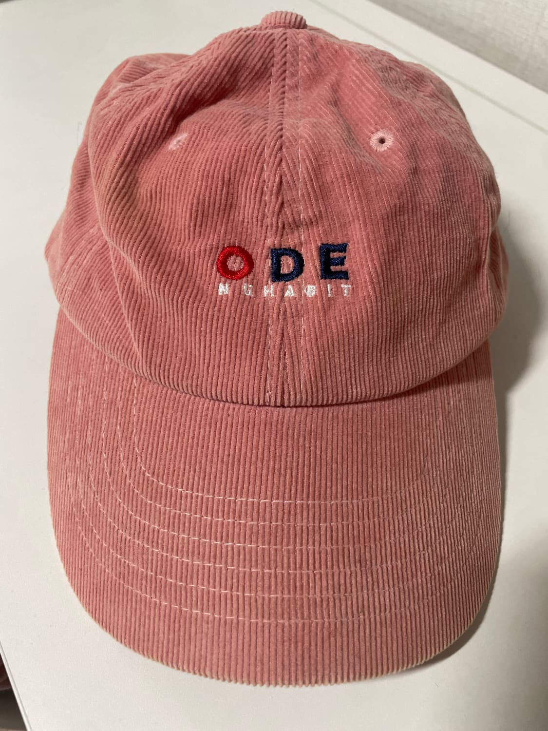 NUHABIT 핑크 코듀로이 캡 상품이미지1