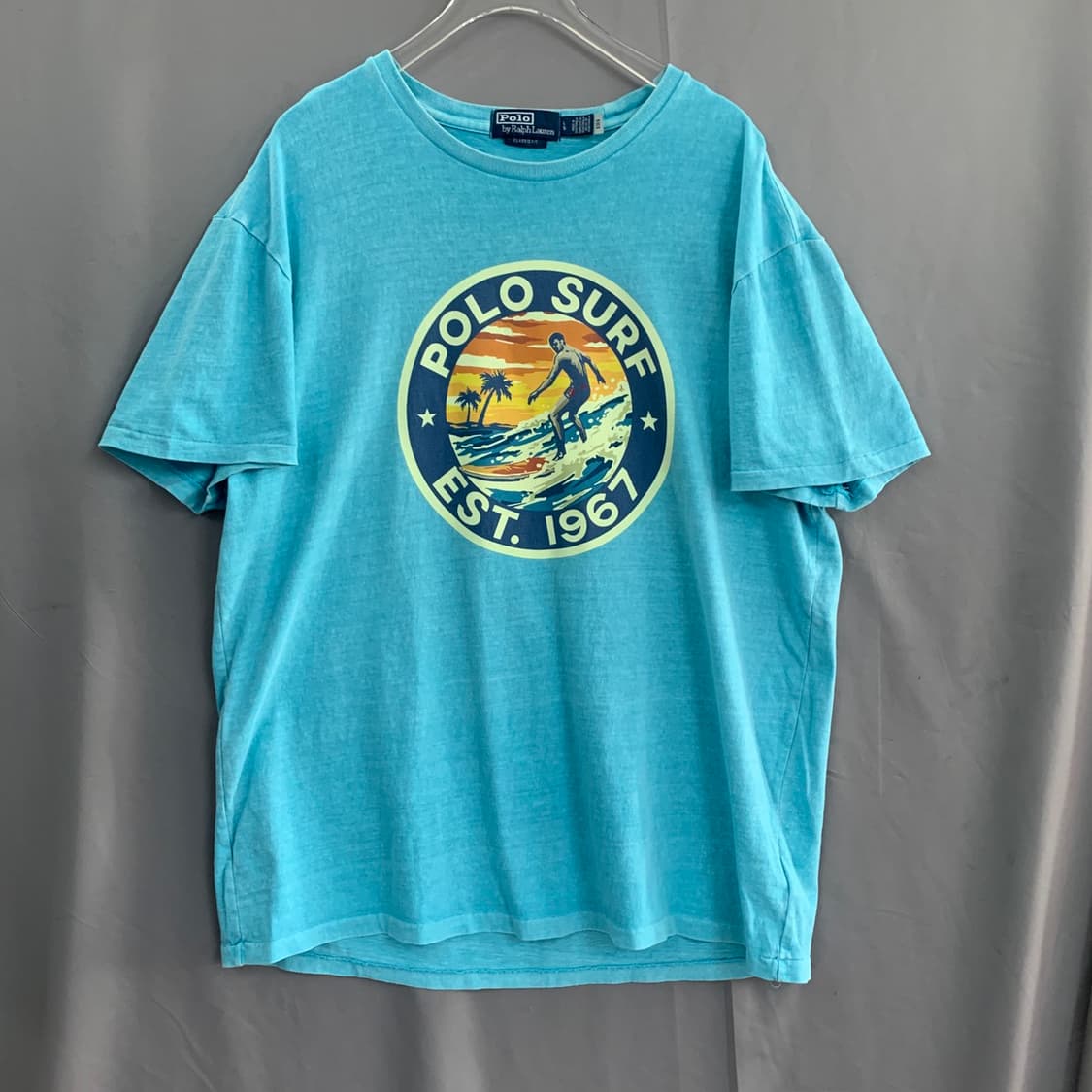L 폴로랄프로렌 신형 QR택 클래식핏 서프 프린팅 워싱 반팔티 상품이미지2