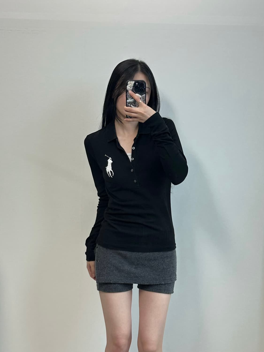 폴로 랄프로렌 빅포니 블랙 긴팔 카라 티셔츠 상품이미지1