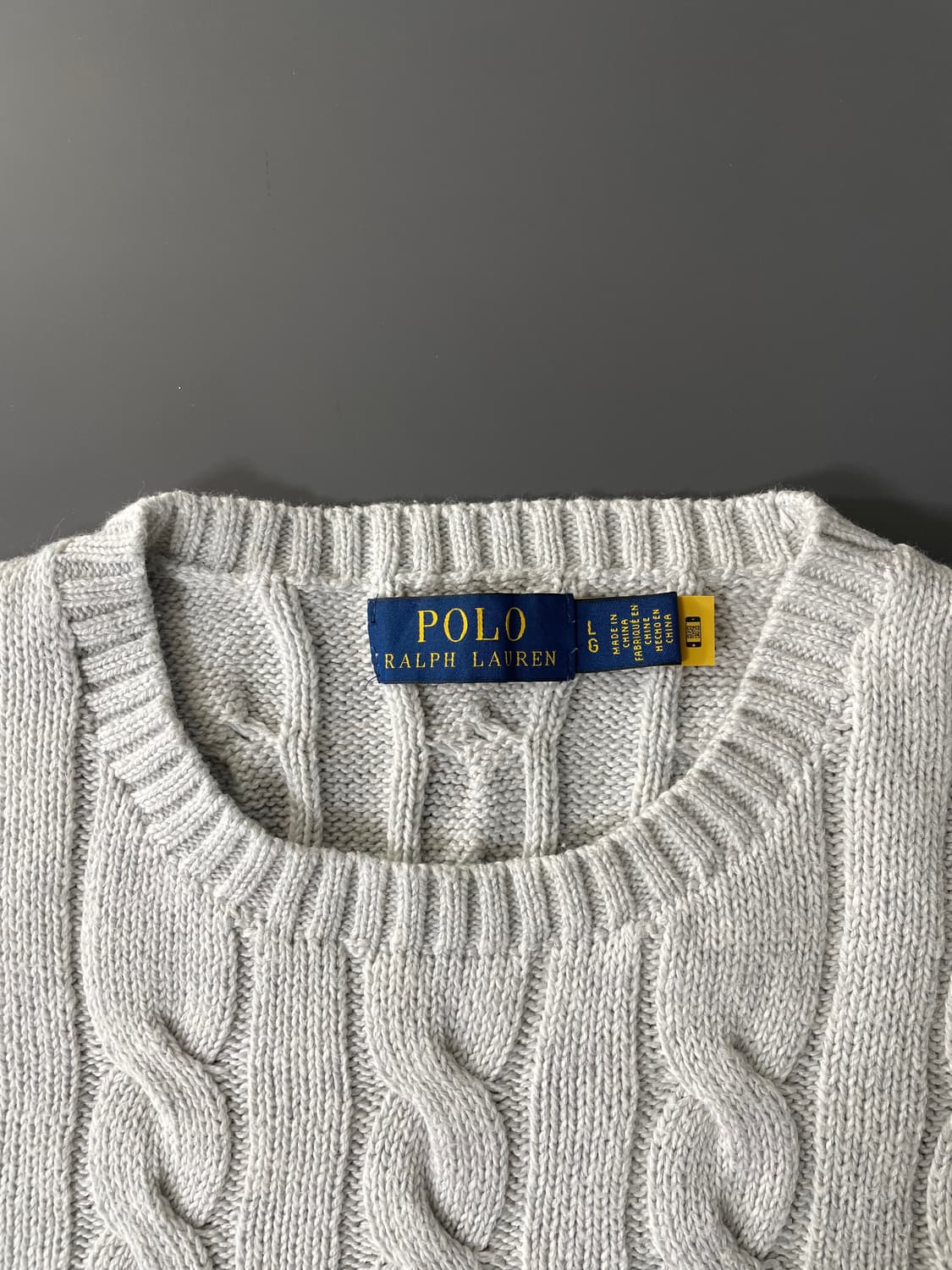[L] 폴로 랄프로렌 코튼 케이블 꽈배기 니트 QR인증 상품이미지7