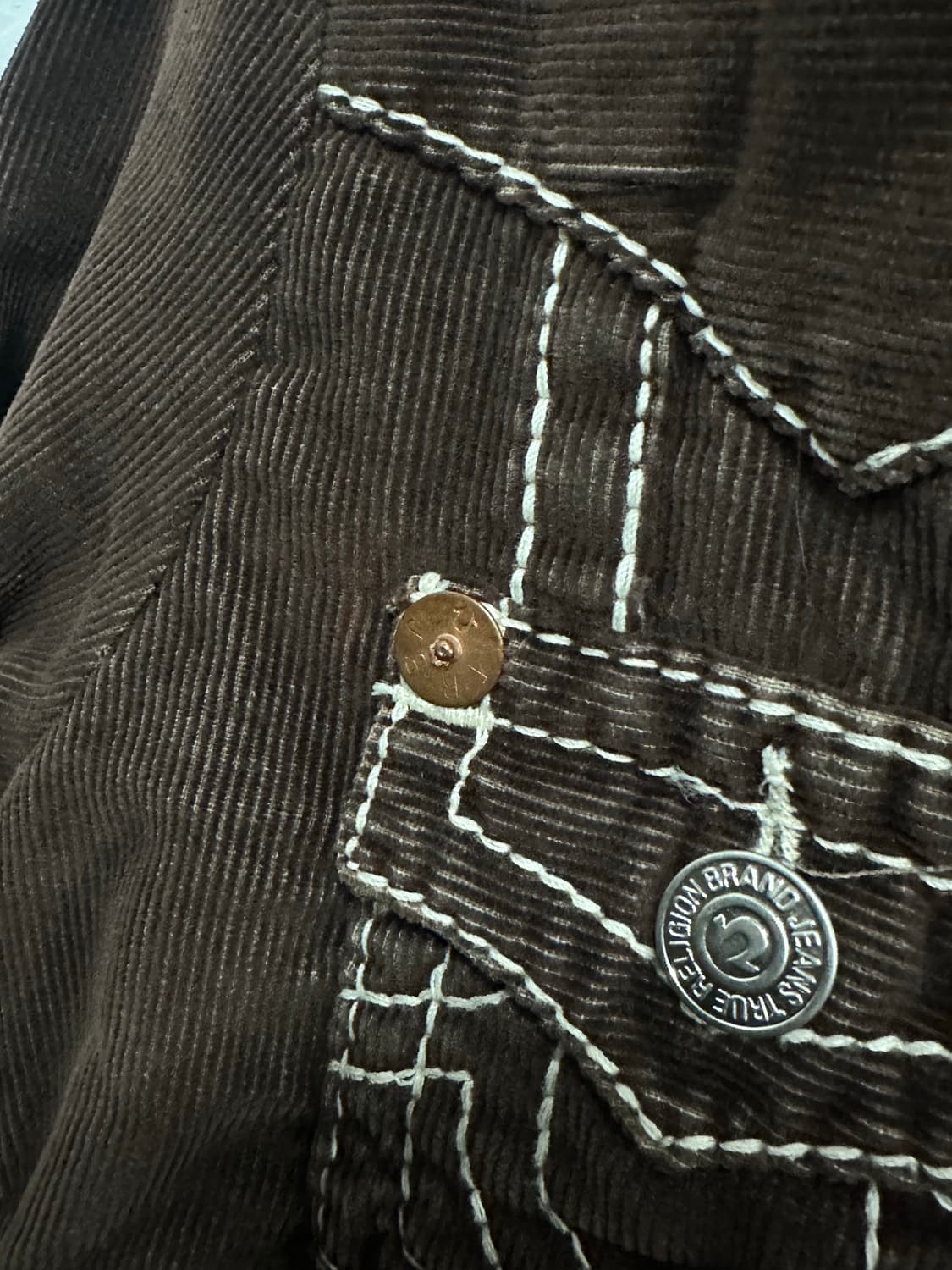 True Religion 브라운 코듀로이 쉐르파 자켓 상품이미지6