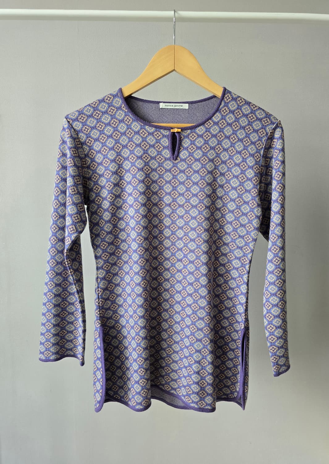 우드 버튼 디테일 니트 탑 상품이미지1