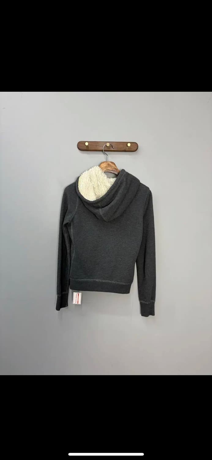 아베크롬비 로고 차콜 쉐르파 후드집업 H1219 상품이미지4