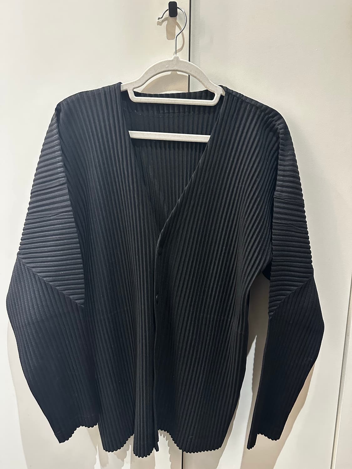 옴므플리세 베이직 가디건 2 블랙 JD441 상품이미지2