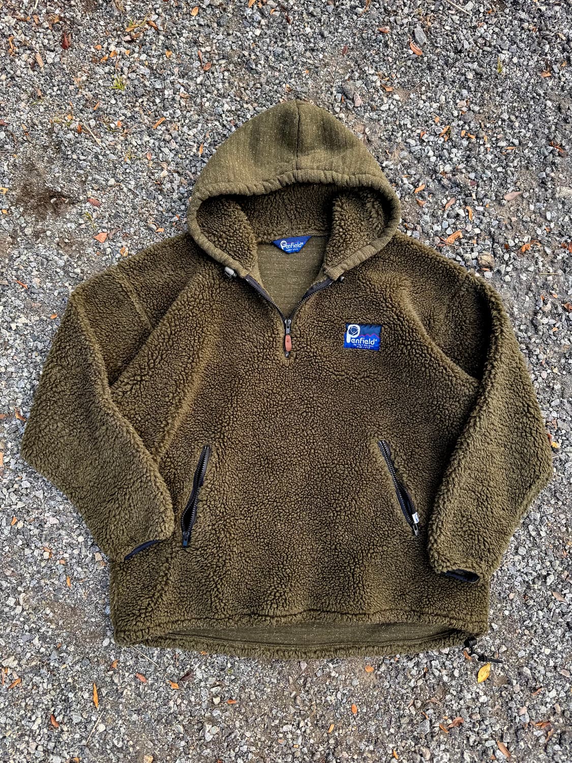 90s USA Made 빈티지 펜필드 쉐르파 플리스 하프집 후디 상품이미지1