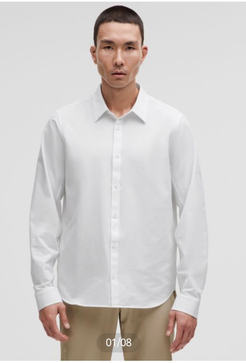 S)룰루레몬 뉴벤처 저지 화이트셔츠(미착용) 상품이미지1