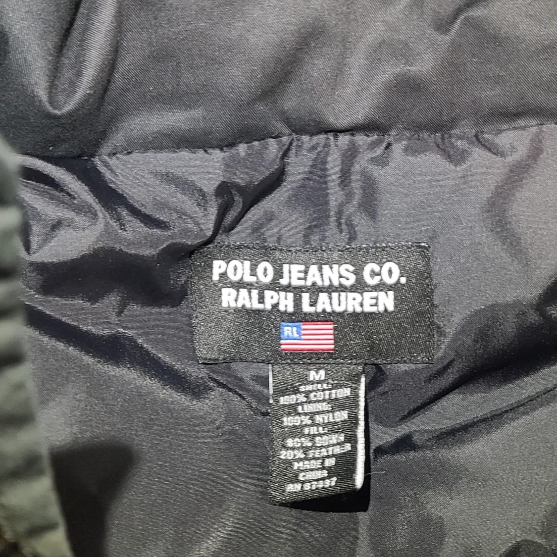 00s 폴로 진스 컴퍼니 다운 패딩 자켓 블랙 상품이미지4