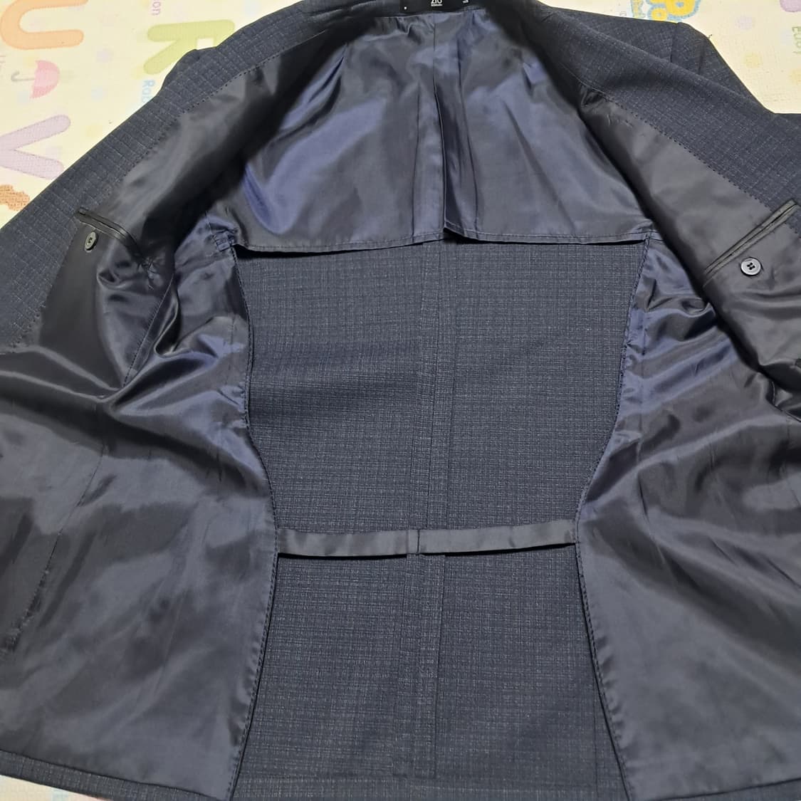 (상태최상)지오송지오 남성 체크 자켓 100~날씬105 상품이미지7