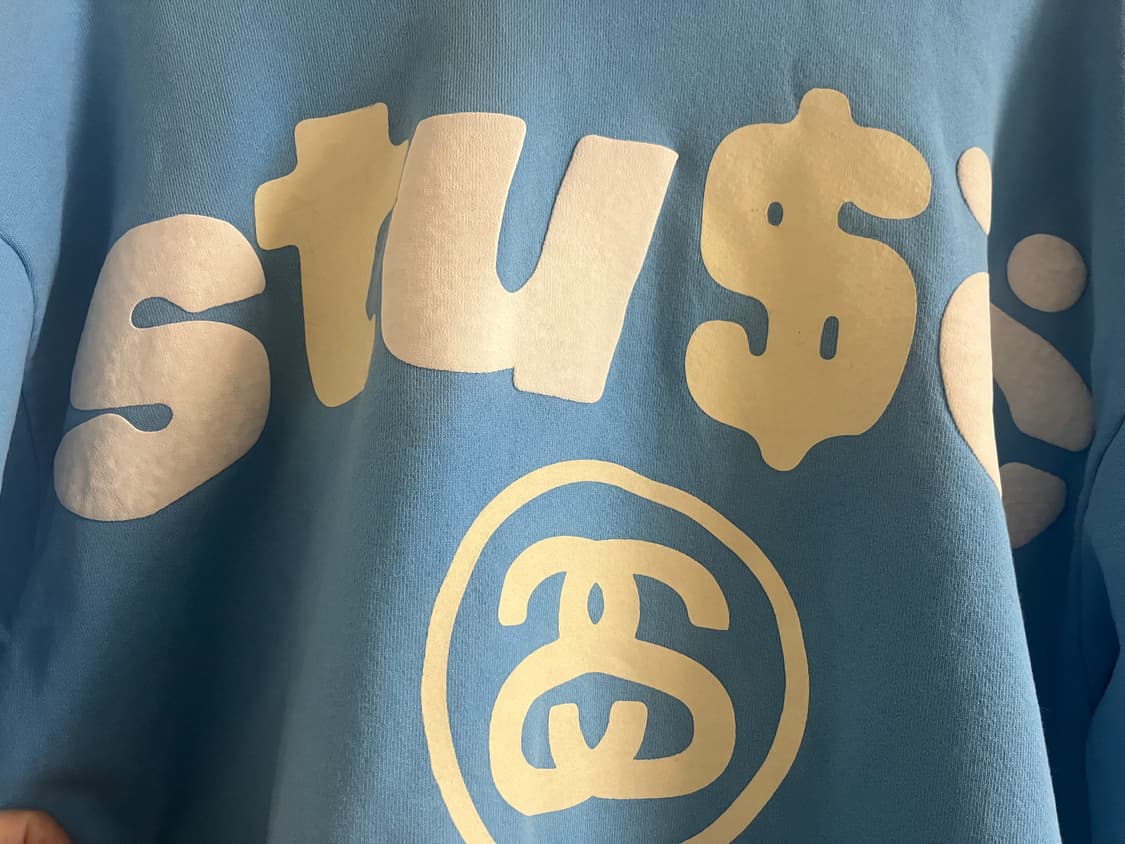 스투시 x CPFM 8볼 피그먼트 다이드 후드 블루 상품이미지2