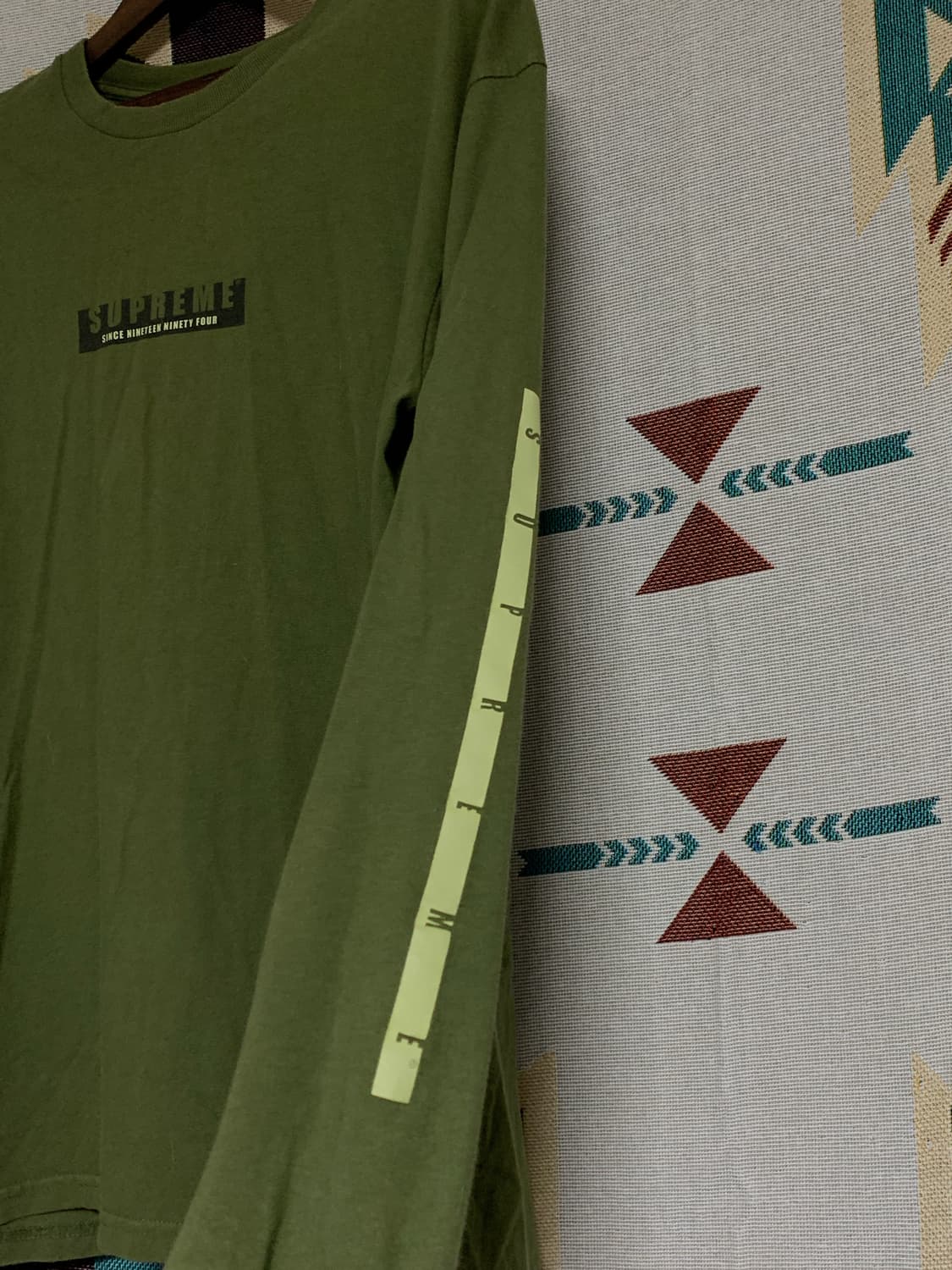 슈프림 롱슬리브 카키 올리브 L 상품이미지3