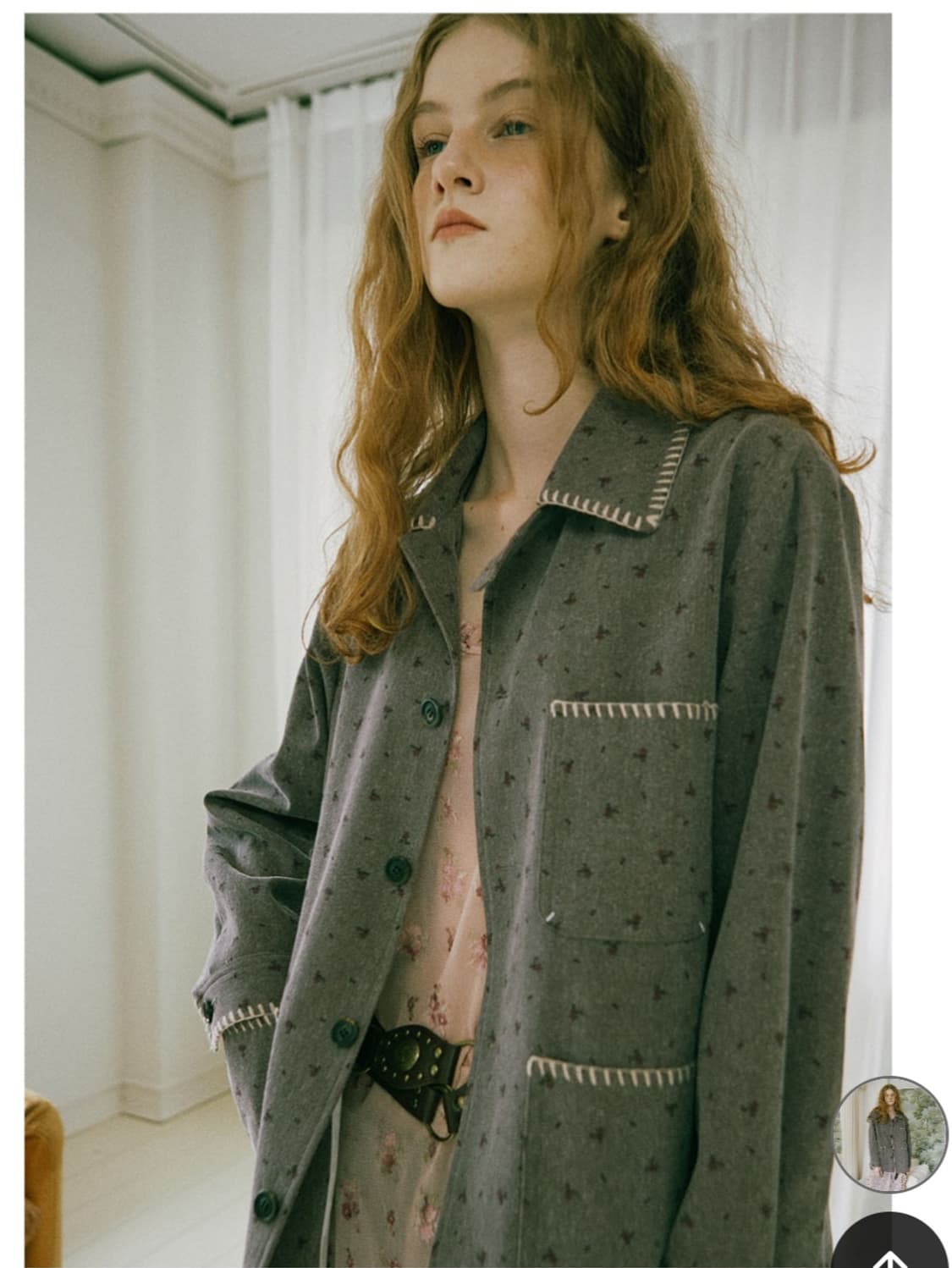 호쿠스포쿠스 워크 자켓  cherry blossom work jacket 상품이미지2