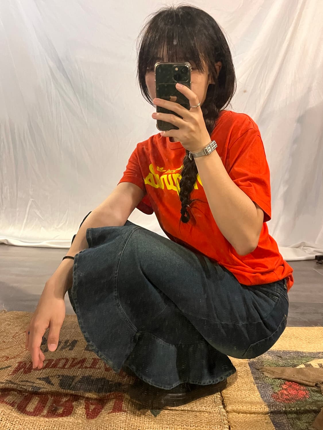 Adiddas orange T-shirt 상품이미지5